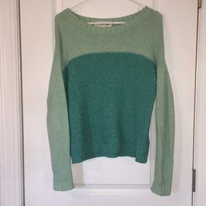 Two Tone Green Sweater
